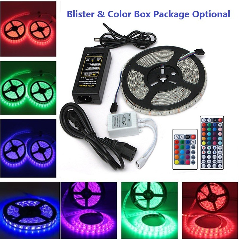 Decorative Lighting DC5V 12V DC24V 5 Meters Blister Kits LED Strip Light