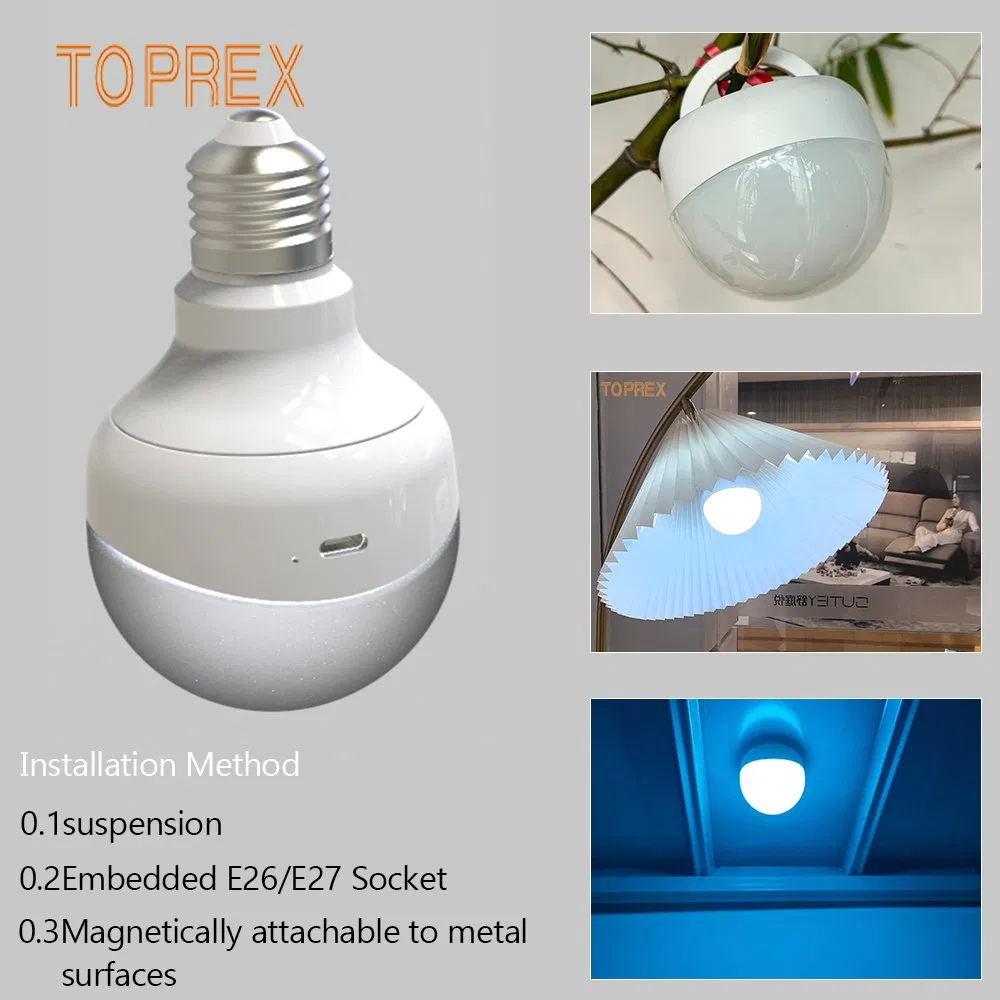 New Warm White Smart LED Bulb with Magnetic Suspension and Color-Changing Function Banquet Hall Setup Light