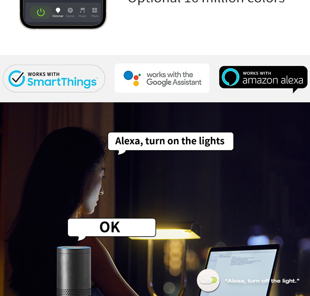 SLS Tuya Zigbee 3.0 RGB CCT Music Sync 5W Dimmable GU10 Smart LED Bulb