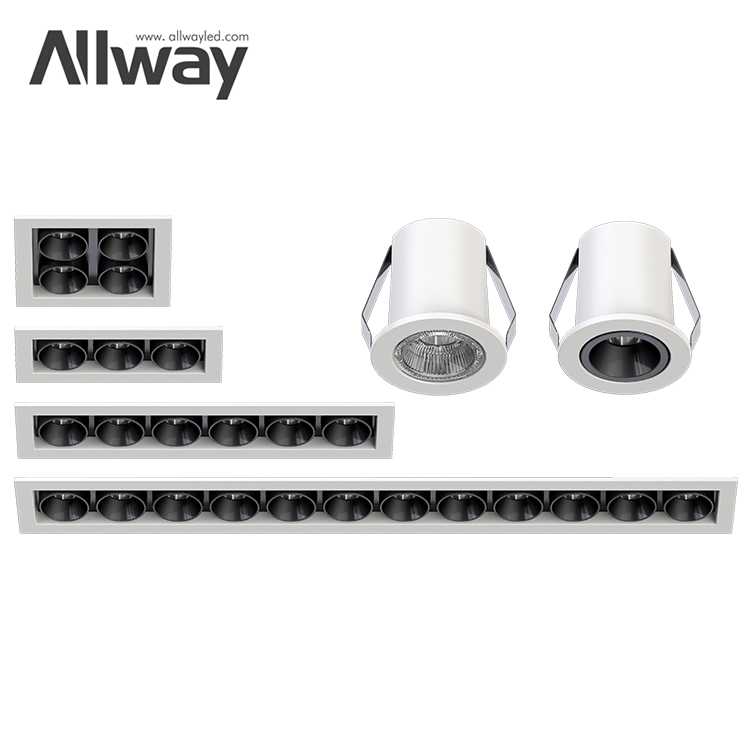 High Lumen Embedded Adjustable Anti Glare SMD LED Linear Light