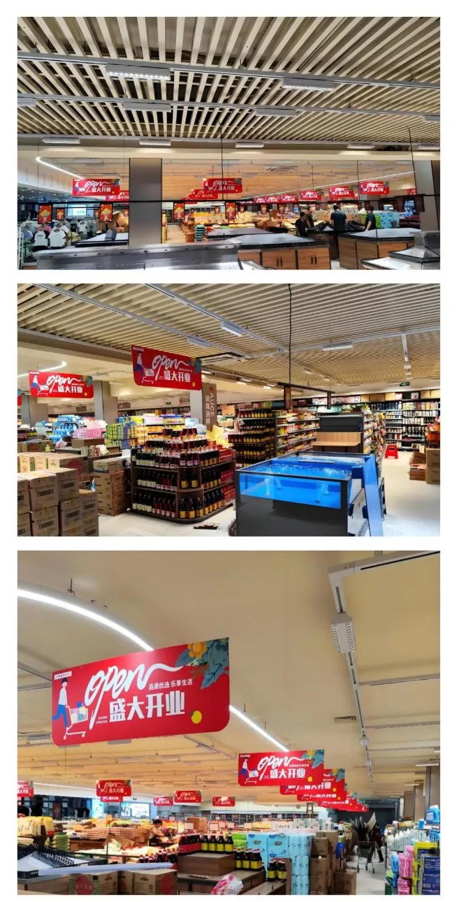 3-Wire Premium Aluminium Double Row Adjustable 100W+100W Linear LED Track Light for Supermarkets and Exhibitions Displaying