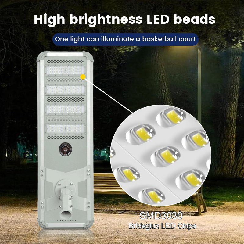 100W Outdoor All in One Outdoor LED Solar Street Light for Engineering Projects