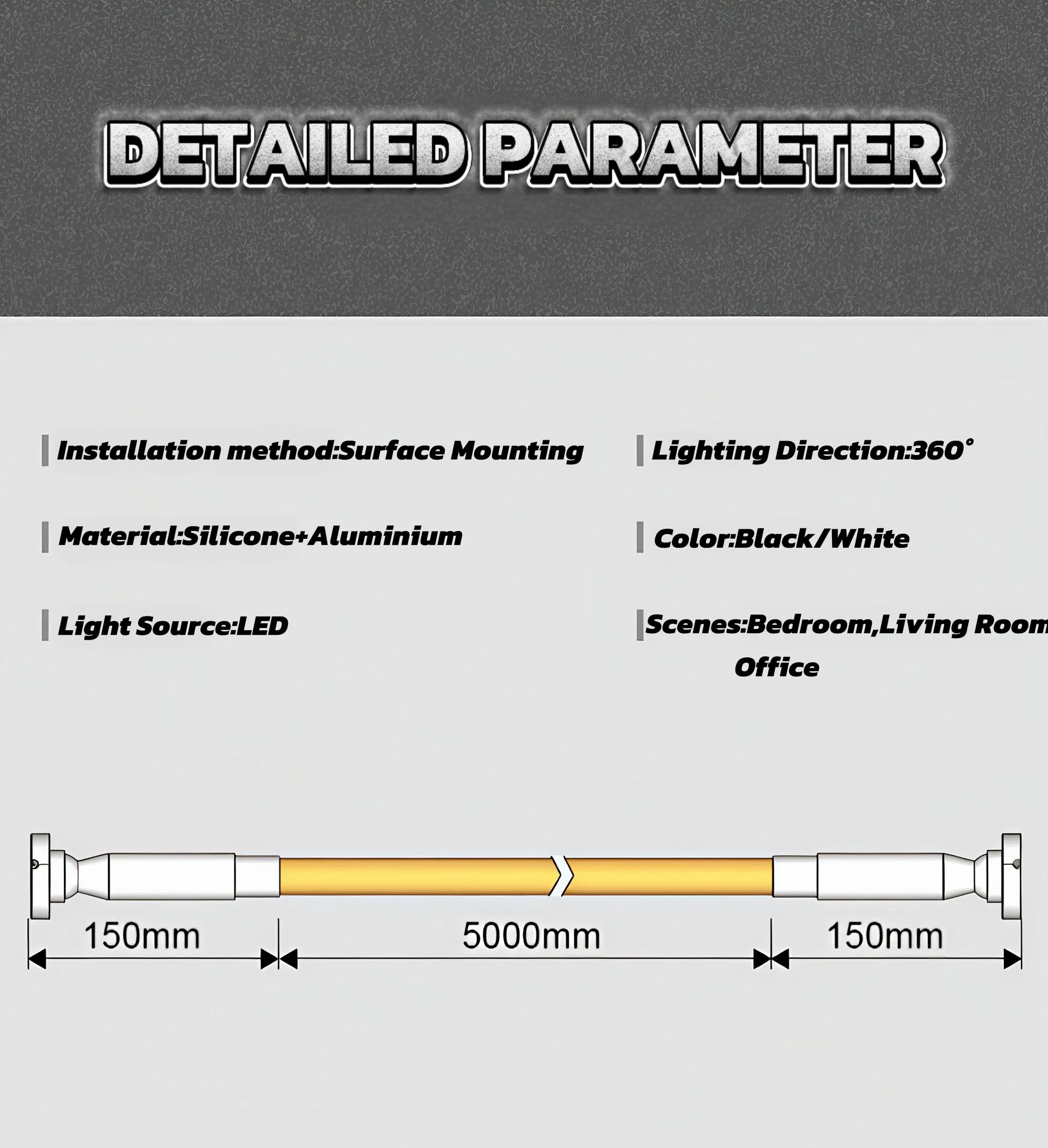 LED Aluminium Hanging Skyline Light for Home/Office Decoration LED Linear Light