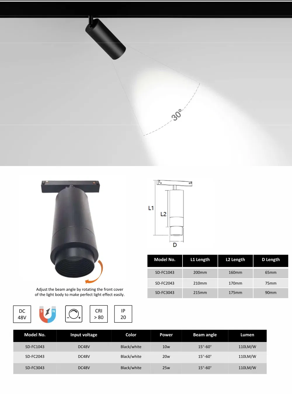 DC48V Magnetic Track Lights Magnet Linear Aluminum Ceiling Recessed Suspended Creative 0.5m 1m 2m 3m LED Magnetic Lights Tracking Rail Lighting Industrial