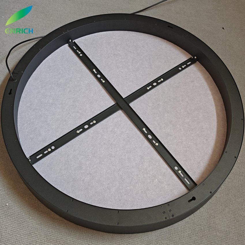 Acoustic Materials Lighting Circle Round LED Linear Light Chandelier for Office Hotel Meeting Room