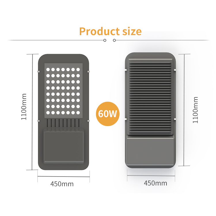 High Efficiency 100W Solar Panel Split Street Light for Rural Areas