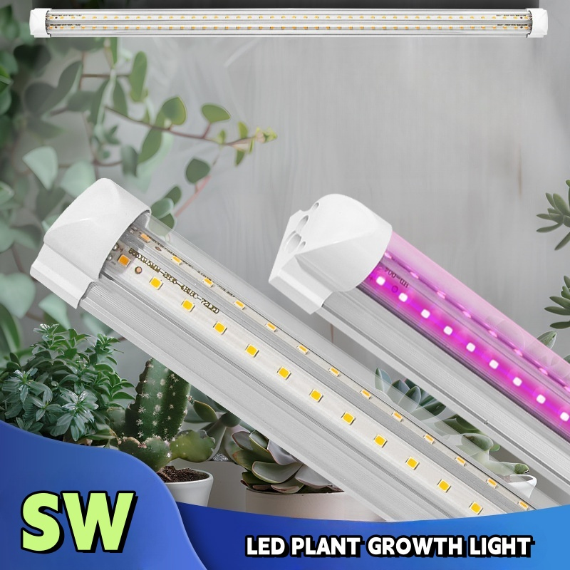 Full Spectrum T8 T5 Inoor Tube Linkable Garden Ceiling Light Purple Red Blue UV Ceiling Lamp PC on off Switch Plant LED Grow Light