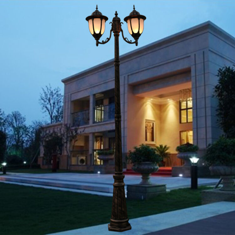 Solar Aluminium Metal Street LED Light Waterproof Modern Street Garden Lawn Lights Decorative Landscape Street Light