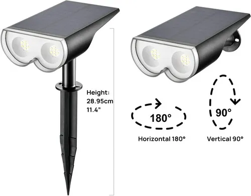 59 LEDs Solar Landscape Spotlights