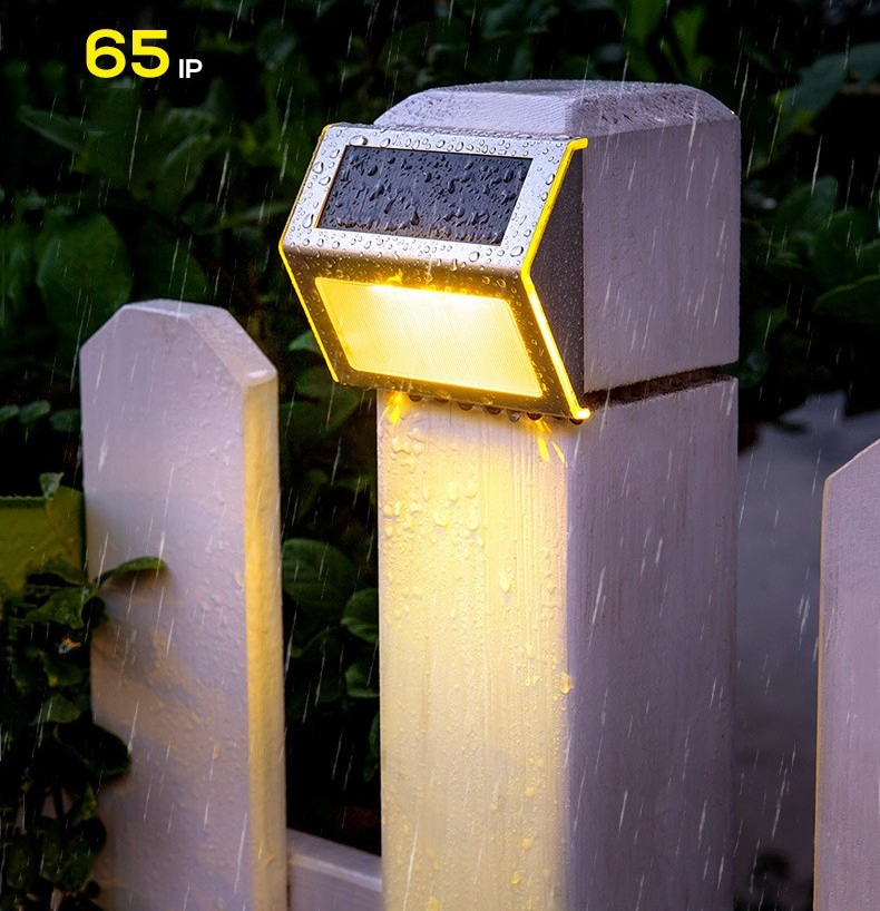 New IP65 Warm White Color Patio Garden Yard Luminaire Decorative Outdoor Step Stair Lamp Deck Fence Light LED Solar Light
