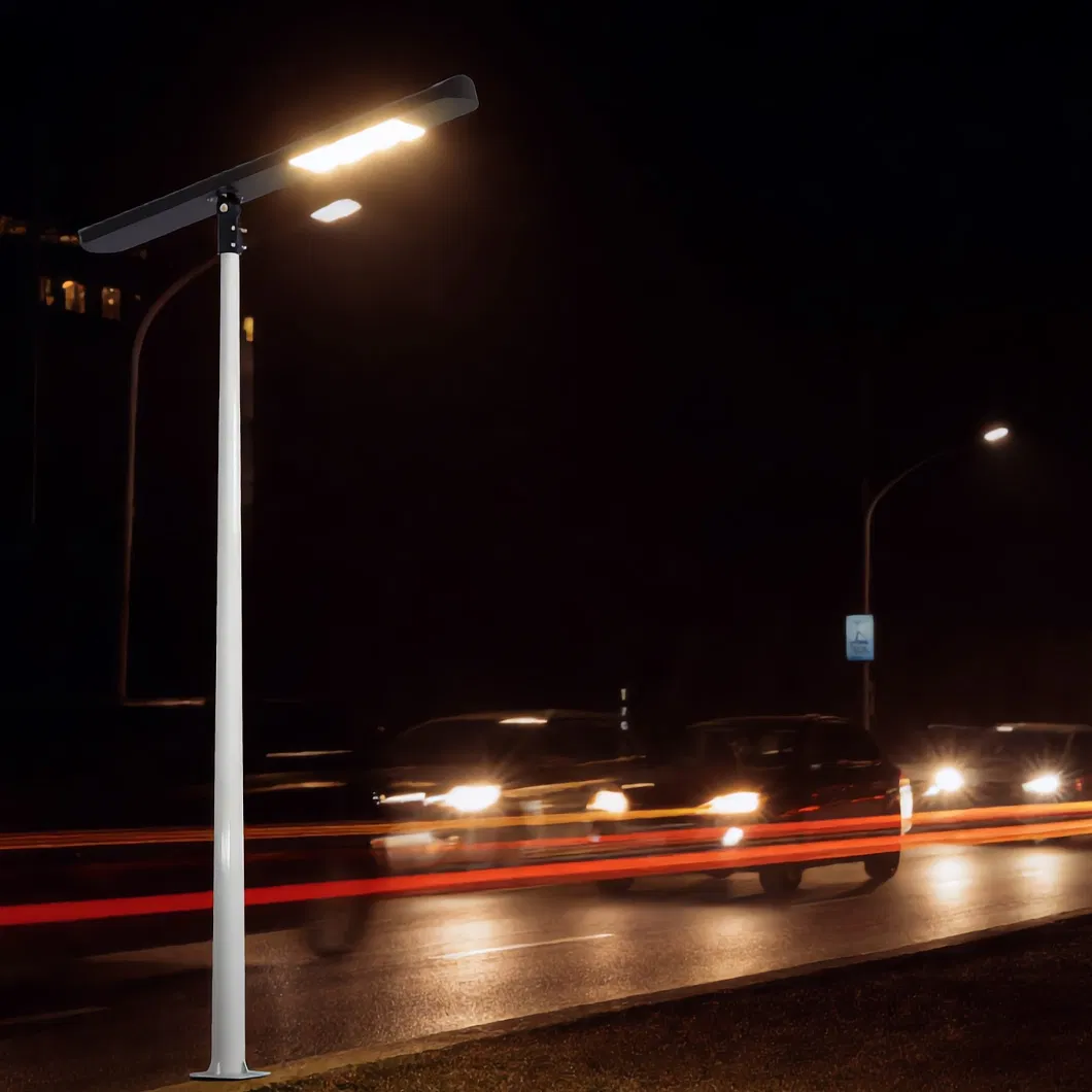 China Solar Manufacturer 4G WiFi 6m50W 7m60W 8m80W 10m100W LED Solar Street Light IP65 All in One Die Casting Aluminum Alloy Integrated Solar Streetlight