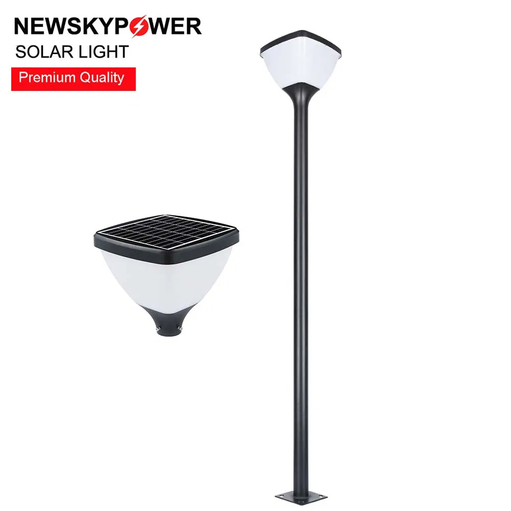 2 Years Warranty Post Top Landscape Lighting Aluminum Solar LED Garden Lamp