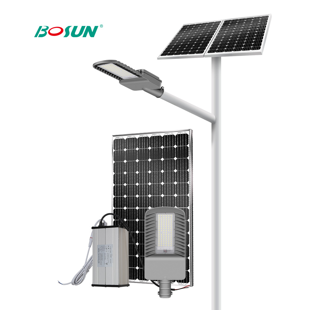High Brightness 80W 100w Solar Street Light Aluminum IP65 Waterproof Outdoor Split Solar Street Light for Road Application