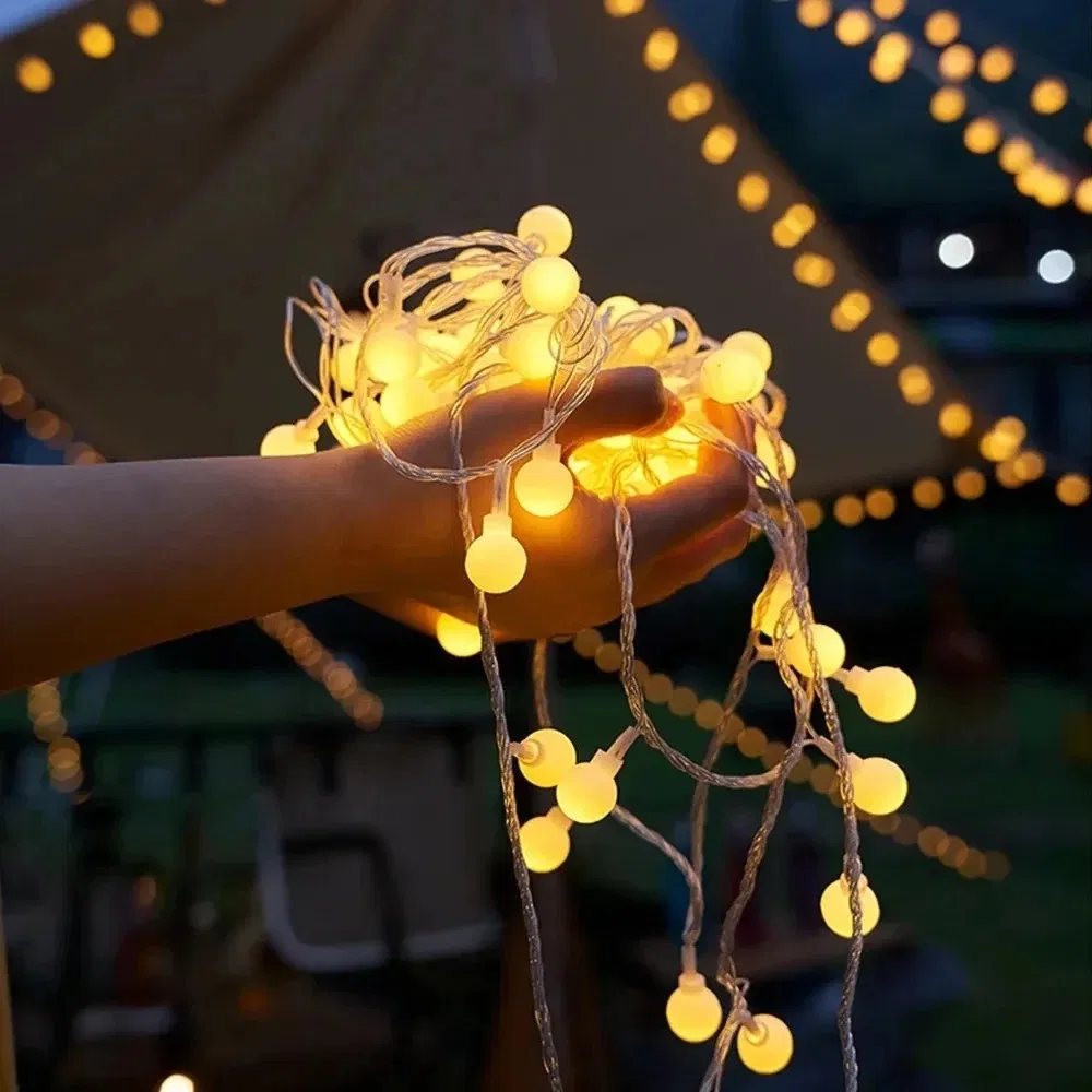 Hot Design IP65 Waterproof Crystal Ball Bubble Fairy Solar String Light for Christmas Garden Festival Wedding Holiday Decor