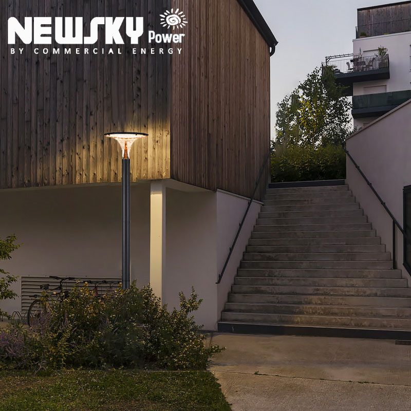 9W IP65 Post Top Solar Lights for Walking Paths with Pole