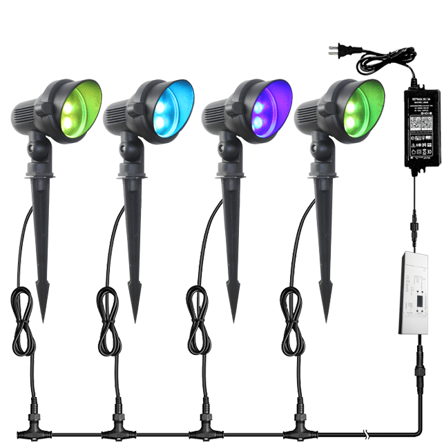6 Led Solar Garden Light Wired Explosive White Colour Art Waterfall Dmx Inground Led Lawn Light for Garden