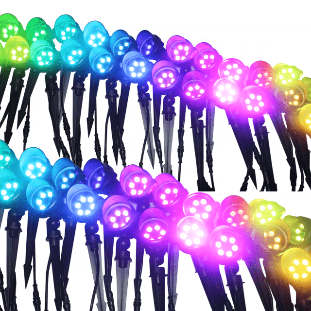 6 Led Solar Garden Light Wired Explosive White Colour Art Waterfall Dmx Inground Led Lawn Light for Garden