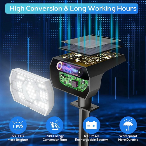 59 LEDs Solar Landscape Spotlights