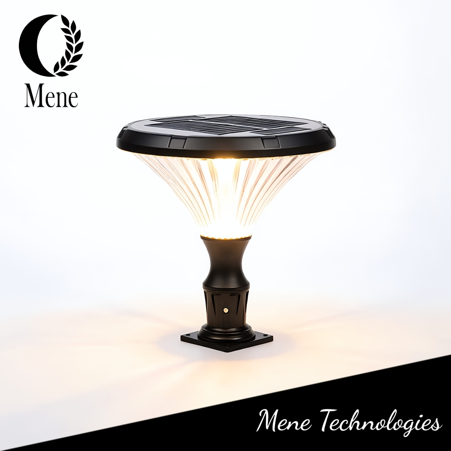 Solar Post Top Light Cap IP65 Dusk to Dawn Fence LED Pillar Lamp for Commercial Outdoor Public Space Illumination