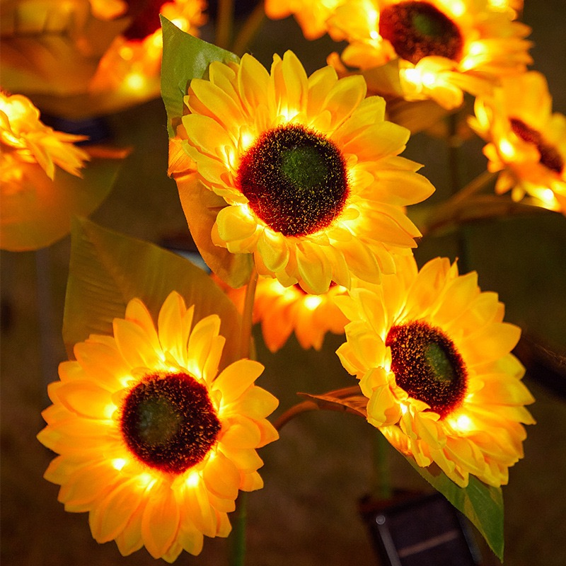 Solar Power LED String Lights Sunflower Design Christmas Decoration Light for Festival