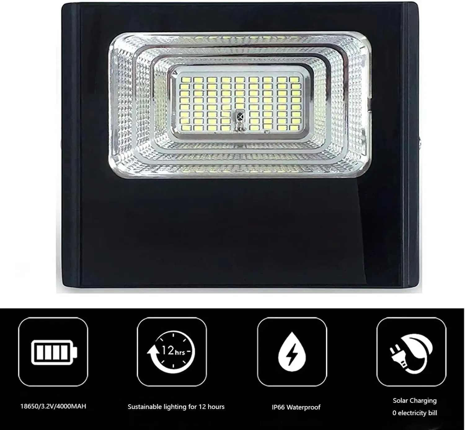 Weatherproof LED Solar Floodlight for Outdoor Garden Use