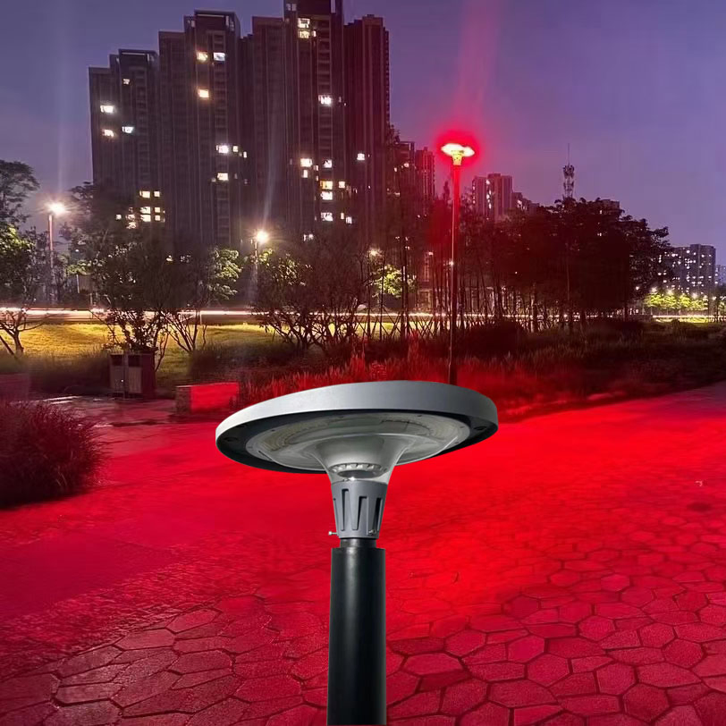 Mjew1200 Post Top Decorative RGB Solar LED Garden Light with Remote Control