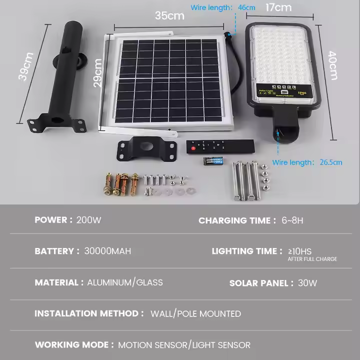 Fast Charging High Pole Ip66 50W 100W 150W 200W 300W 400W 500W Smt Outdoor Main Road Split LED Solar Street Light
