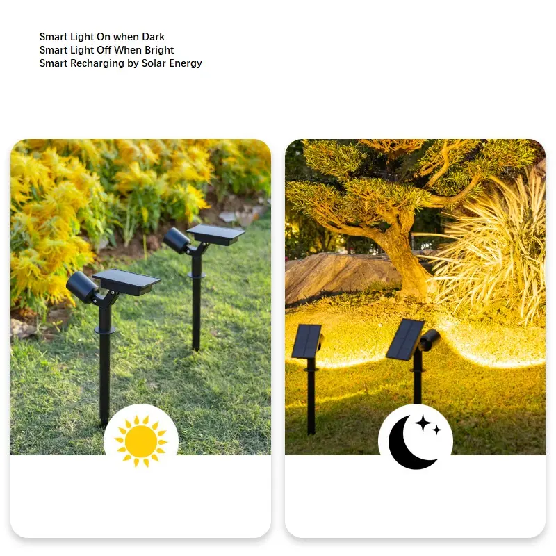 Solar Garden Light Outdoor Spot Lights Warm White Garden Yard Patio Tree Landscape Lawn Lamp