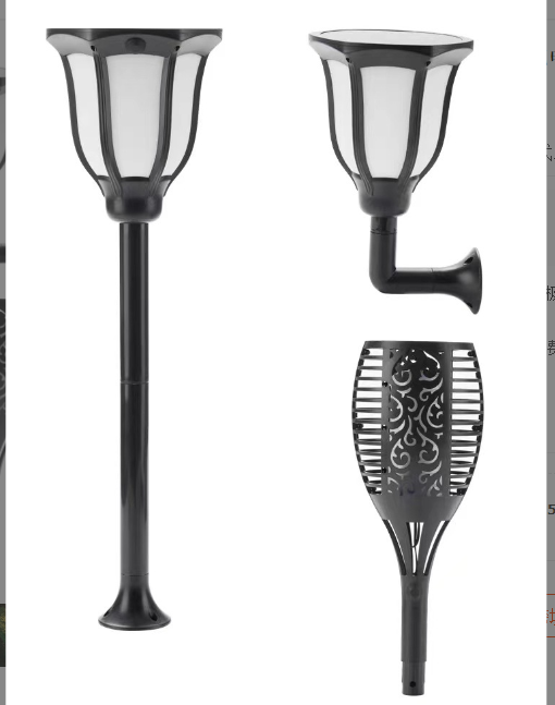 BEST SOLD Solar Flame Lights Courtyard Garden Landscape Lights LED Charging Ground Plug Lawn Decoration Torch Lights