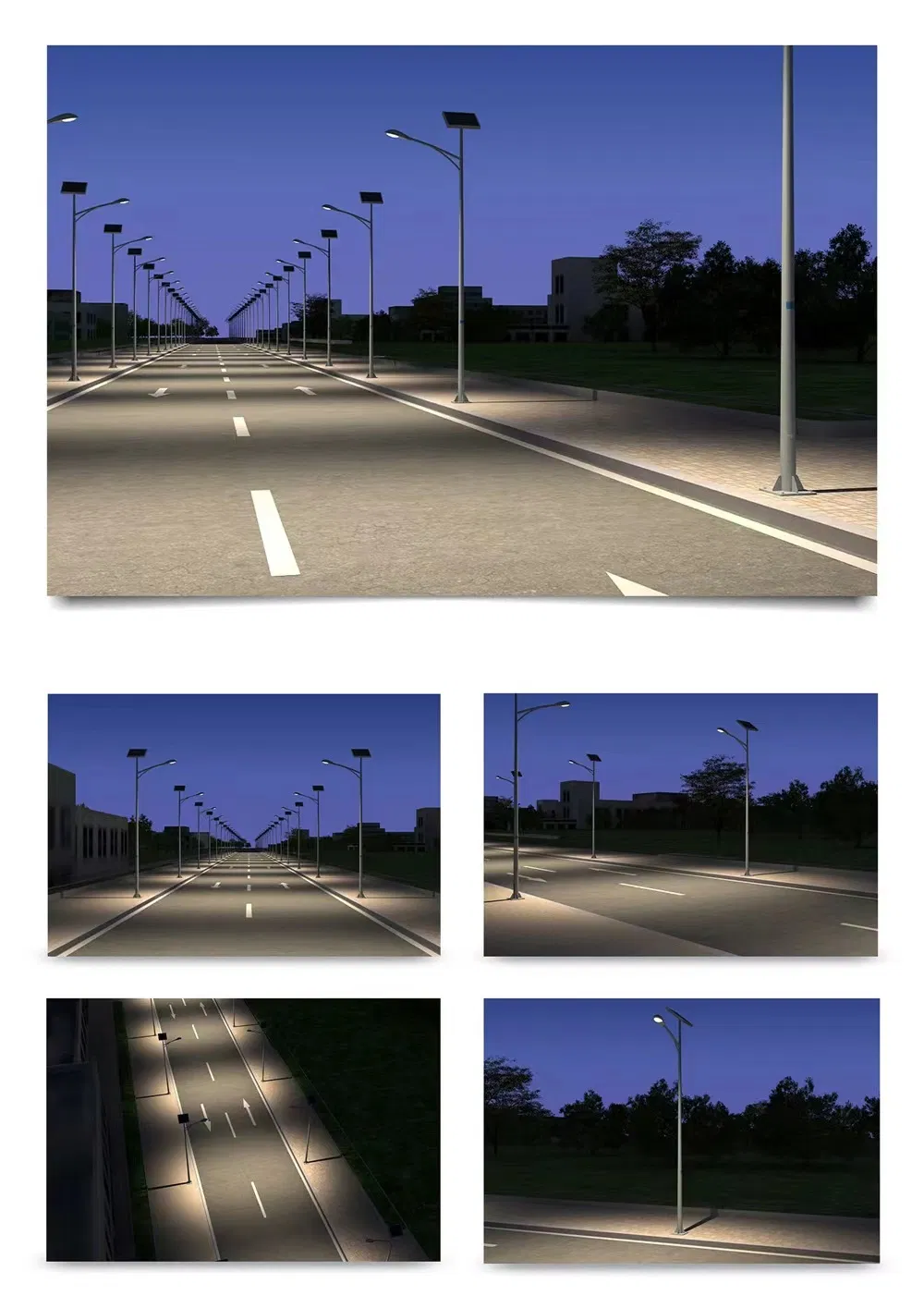 Outdoor Waterproof 100W Integrated Solar LED IP67 Garden Street Light Detail 5