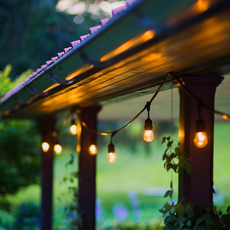 Homes Gardens Solar Powered Hang Christmas LED Bulbs Outdoor Solar String Lights for Camping with Plug