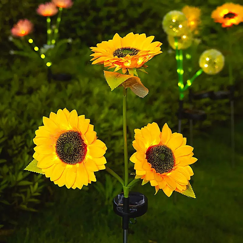 Solar Power LED String Lights Sunflower Design Christmas Decoration Light for Festival