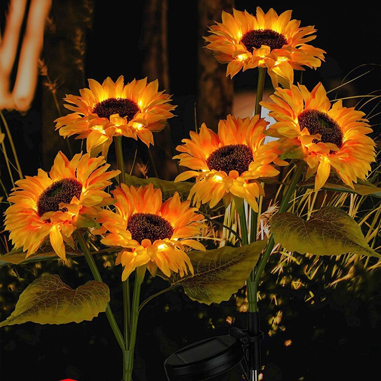 Solar Power LED String Lights Sunflower Design Christmas Decoration Light for Festival