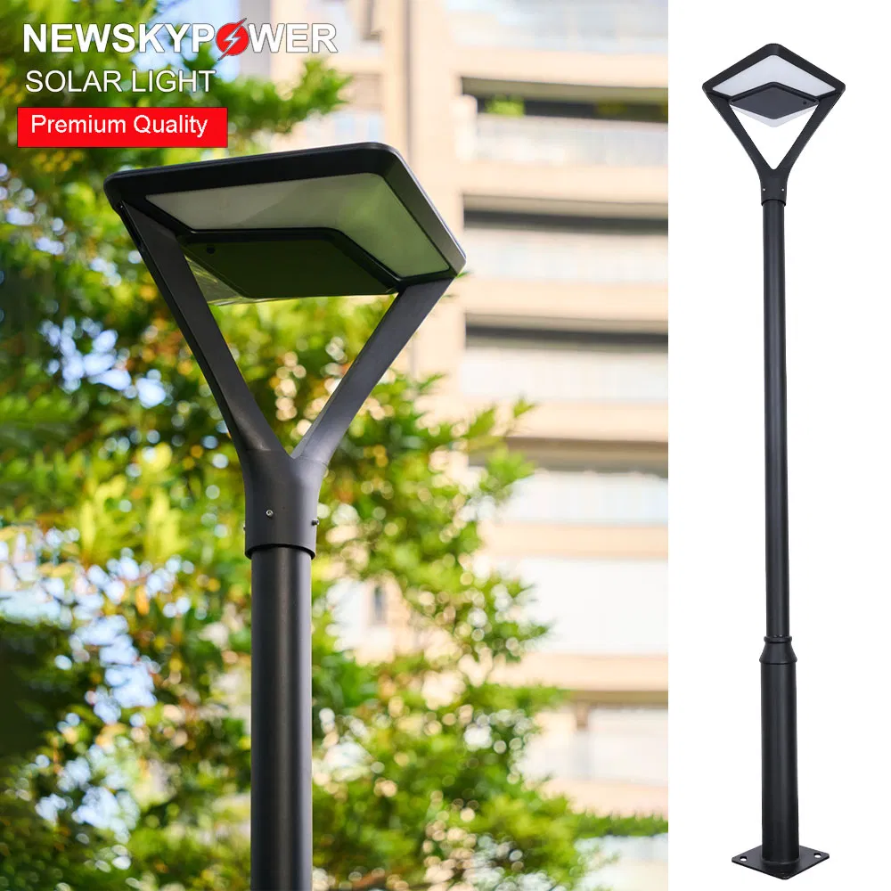 Modern Design Aluminum Solar Post Top Light LED Street Lamp for Residential Pathway