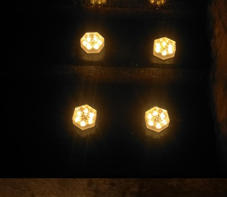 Brilliant-Dragon Outdoor Solar LED Lights Garden Crystal Glass Ice Brick Deck Ground Light
