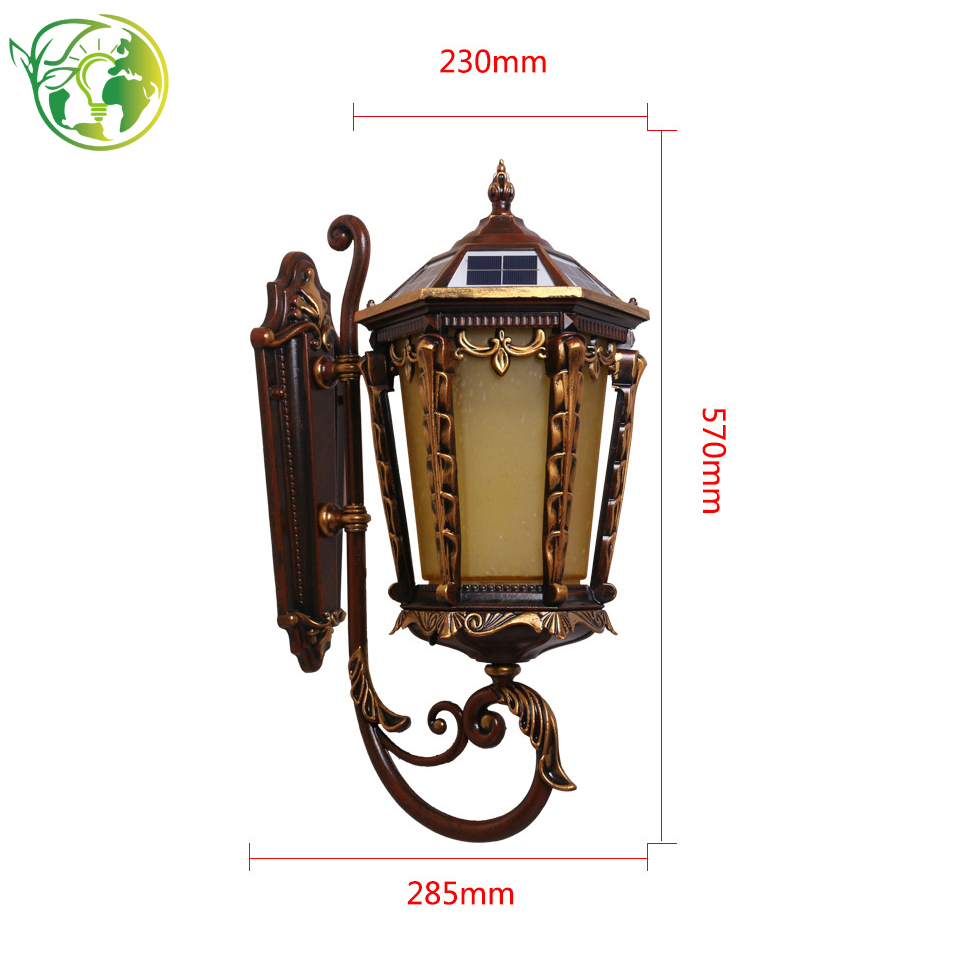 Durable Aluminum Solar Wall Light for Commercial Buildings with Anti-Rust Coatin