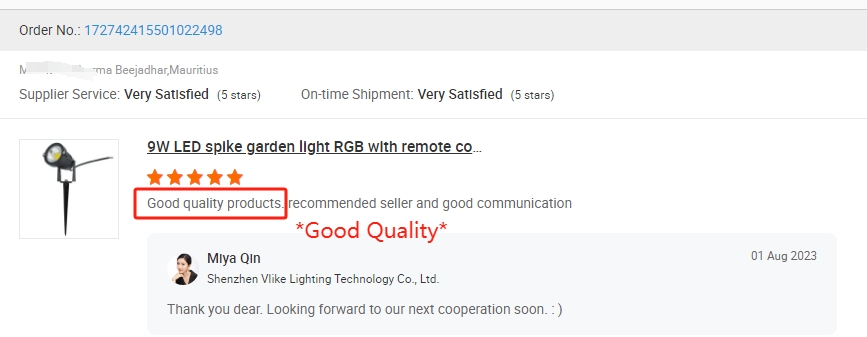 Customer review 1