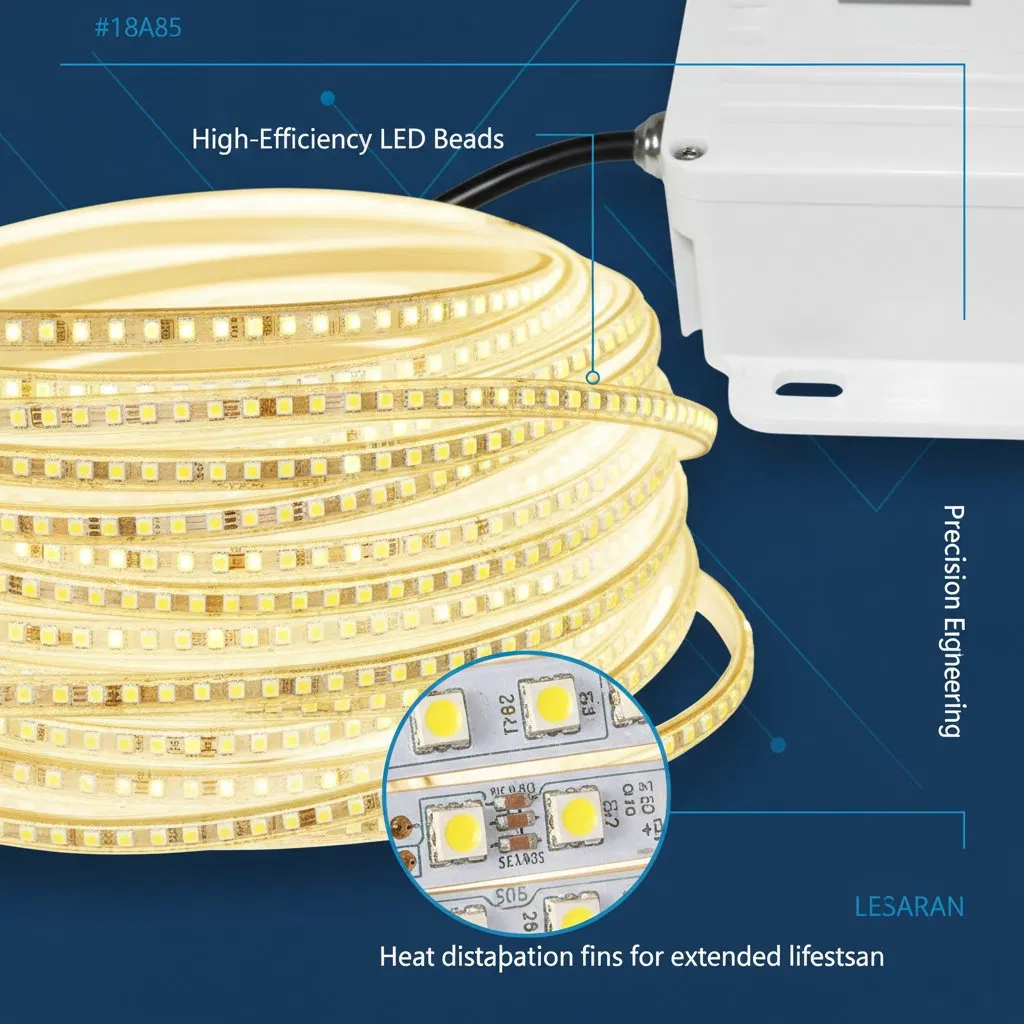 Solar String Lights, IP65 Waterproof &amp; Dustproof, Solar-Powered LED Fairy Lights