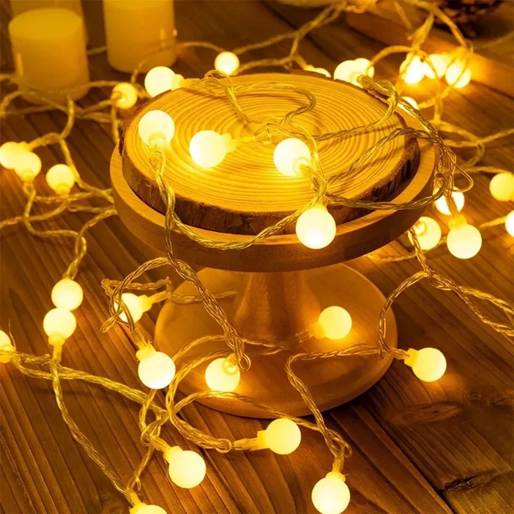 Hot Design IP65 Waterproof Crystal Ball Bubble Fairy Solar String Light for Christmas Garden Festival Wedding Holiday Decor
