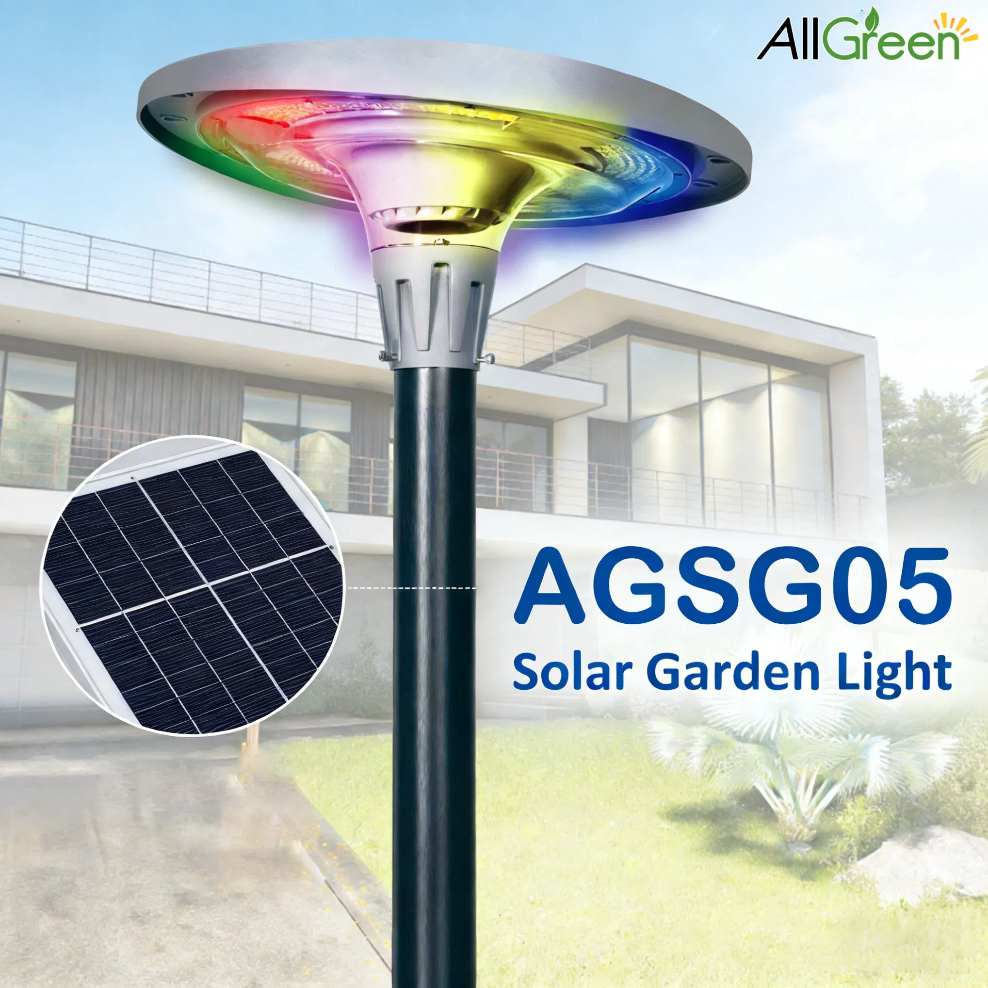 Energy Saving Solar Garden Pathway Light Wall Flood Lights Top Mounted Installation Waterproof Solar Courtyard Lights, Outdoor Landscape LED Courtyard Lights