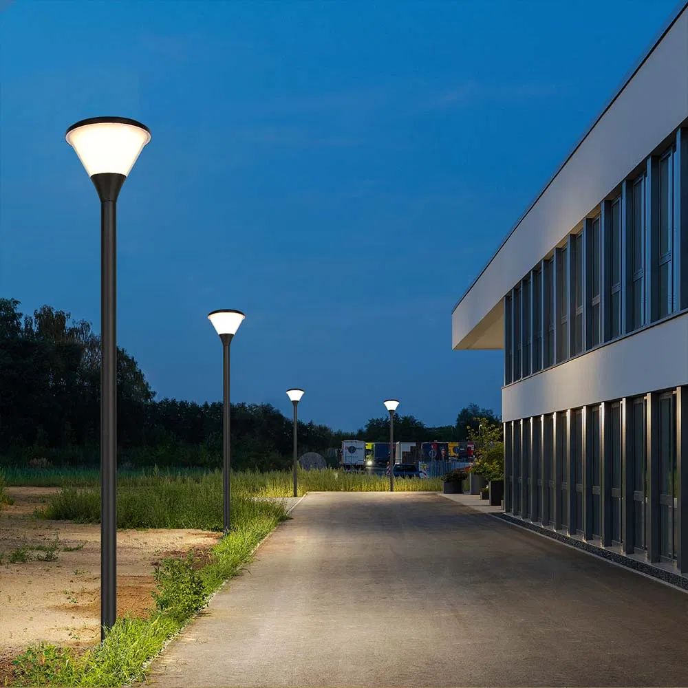 New Arrival Public Post Top Lighting Solar-Powered Outdoor Garden Lights with Pole