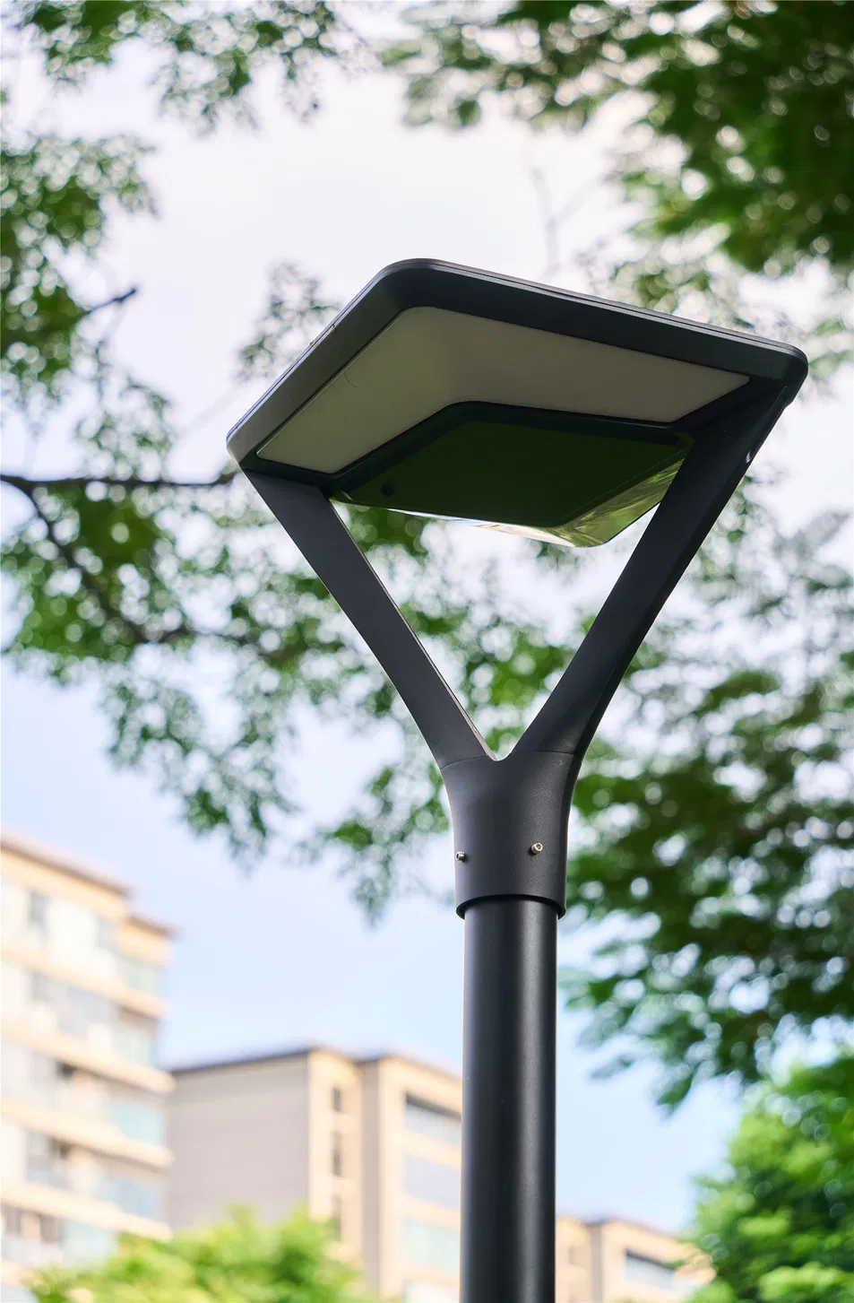 Solar Post Top Light Side View