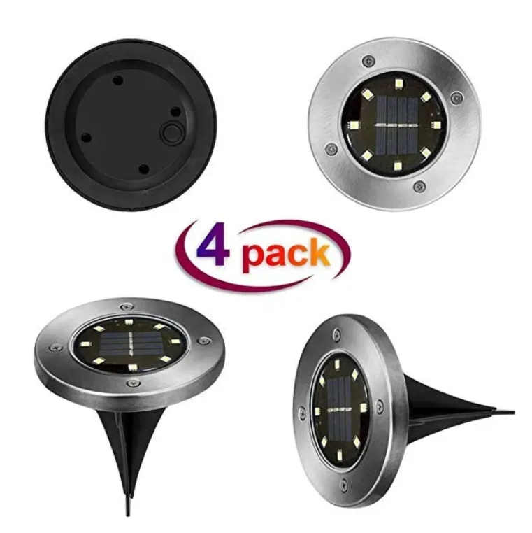 Hot Sale 8 LED Solar Floor Lamp Control Landscaping Garden Solar Ground Lights for Lawn Pathway Yard Solar Power LED Light Lamp