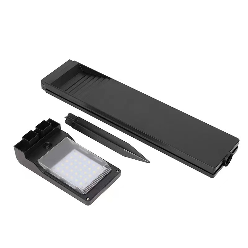 Modern Outdoor Garden Solar Powered Bollard Lamp IP65 Waterproof LED Spot Pathway Lawn Lights Small For Landscape Decoration