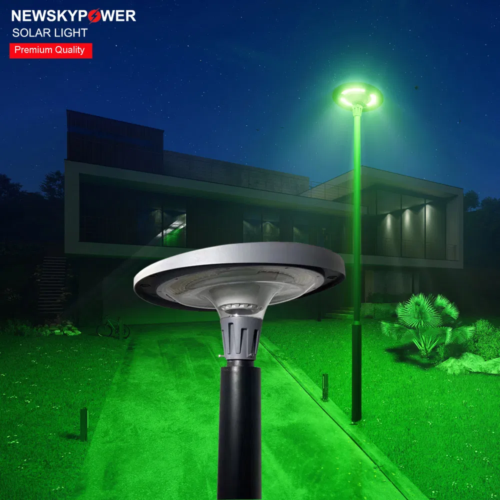 Mjew1200 Post Top Decorative RGB Solar LED Garden Light with Remote Control
