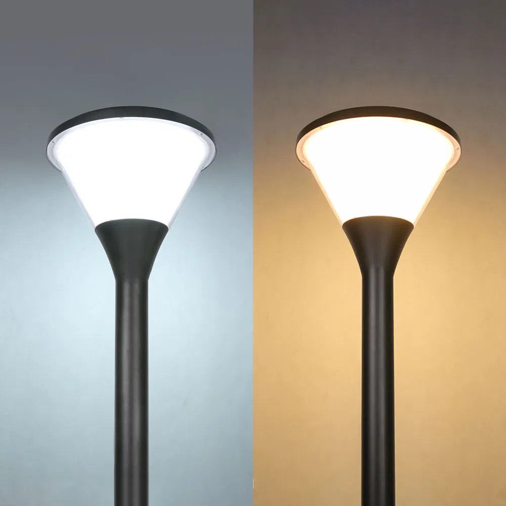 New Arrival Public Post Top Lighting Solar-Powered Outdoor Garden Lights with Pole