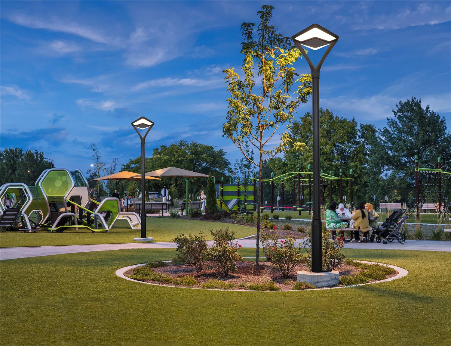 Modern Design Aluminum Solar Post Top Light