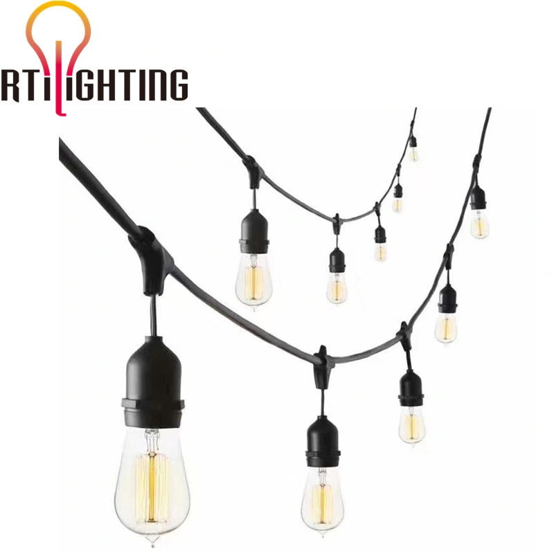 Homes Gardens Solar Powered Hang Christmas LED Bulbs Outdoor Solar String Lights for Camping with Plug