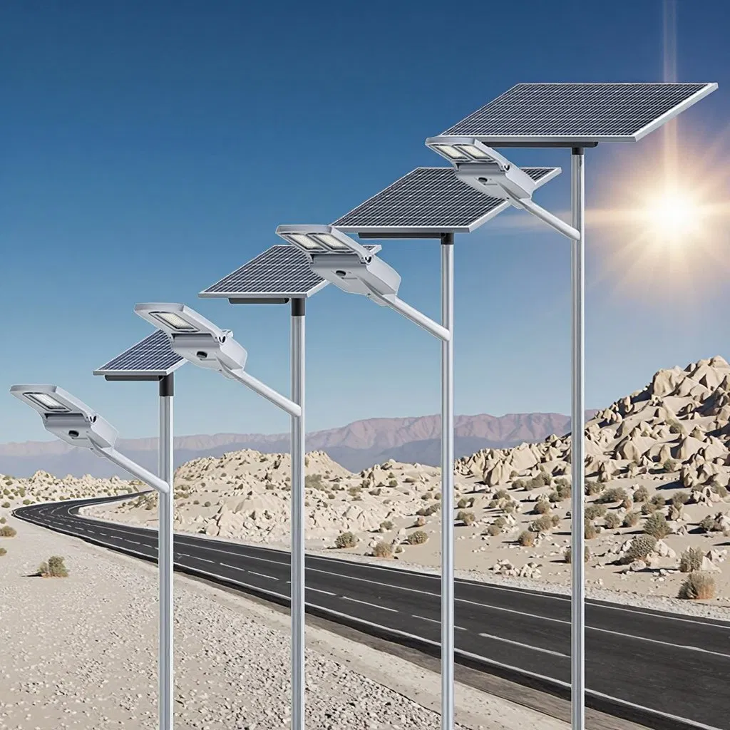Outdoor Waterproof Integrated All in Two 100W 200W 300W 500W Solar Street Light with Solar Panel for Street