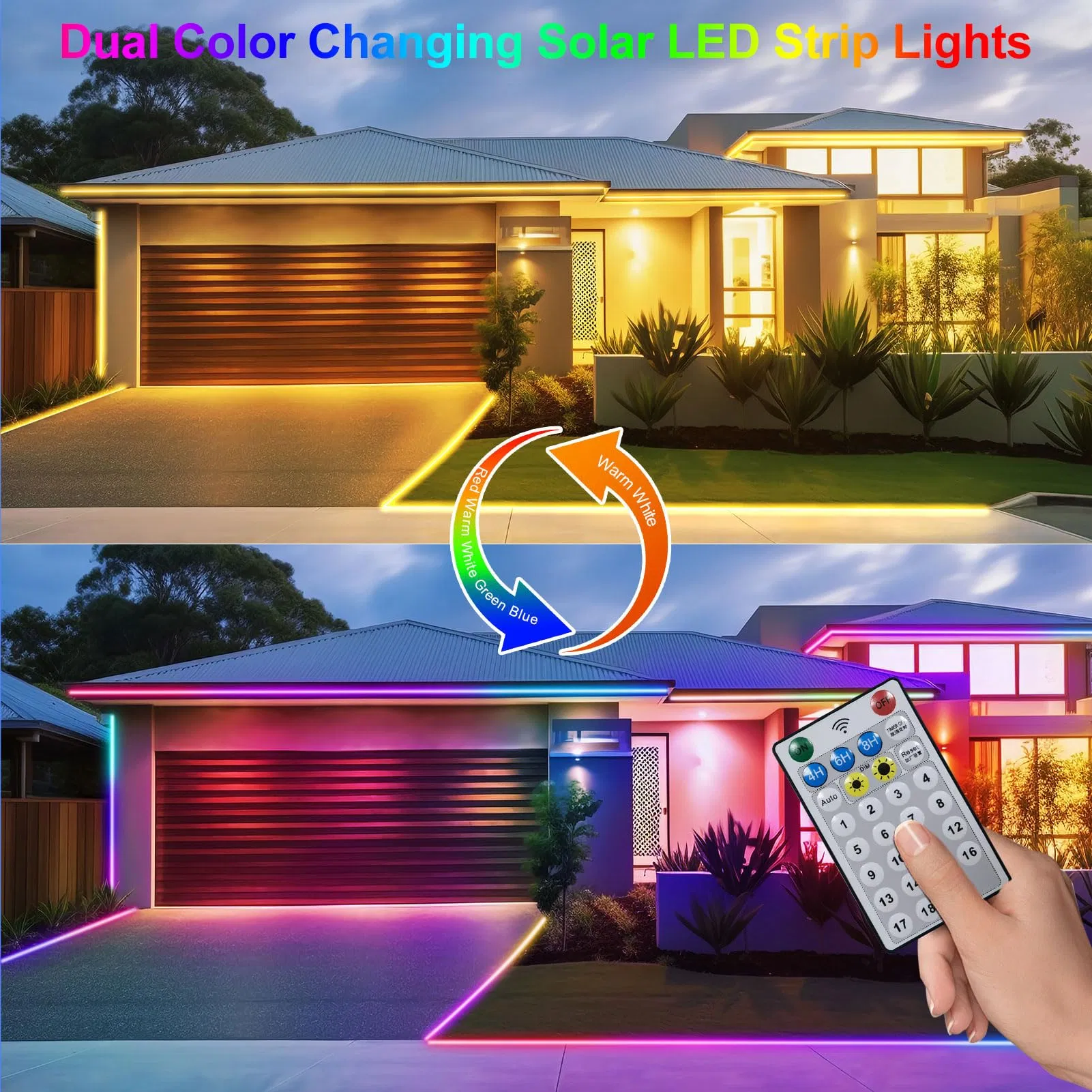 Long-Lasting Solar Rope Lights, 8h Working Time, String Lights for Patio, Party